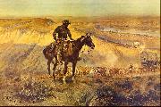 Charles M Russell The Wagon Boss USA oil painting artist
